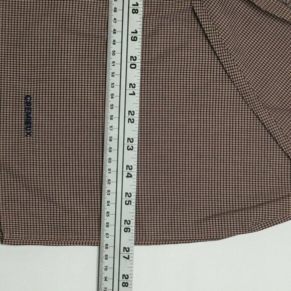 Daniel Cremieux Mens Button Up Long Sleeved Striped Shirt Orange Blue Size XL - Picture 8 of 13